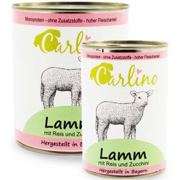 Carlino Menü - Lamm mit Reis und Zucchini