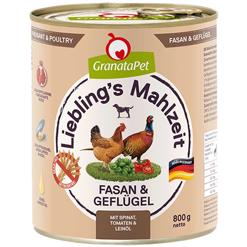 Granatapet Lieblingsmahlzeit Fasan und Geflügel 800g