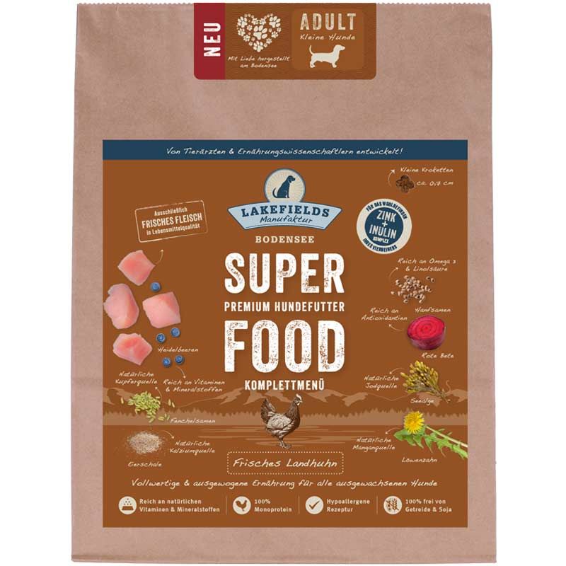 Lakefields SUPERFOOD Premium Huhn für kleine Hunde 1 kg