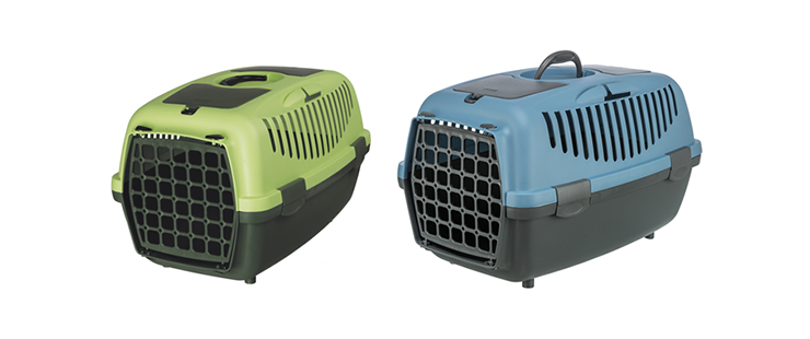 Transportbox Capri in den Farben grün und blau für die Erstausstattung deines Stubentigers